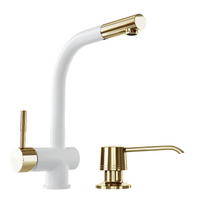 Zestaw bateria GLOBALO Lobio White/Light Gold Ring 1.1 + Dozownik Intio Light Gold 1.1