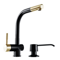 Zestaw bateria GLOBALO Lobio Black/Light Gold Ring 1.1 +  Dozownik Intio Black 1.1