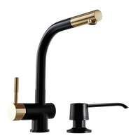 Zestaw bateria GLOBALO Lobio Black/Light Gold Mat Ring 1.1 + Dozownik Intio Black 1.1