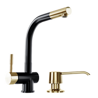 Zestaw bateria GLOBALO Lobio Black/Light Gold Ring 1.1 + Dozownik Intio Light Gold 1.1